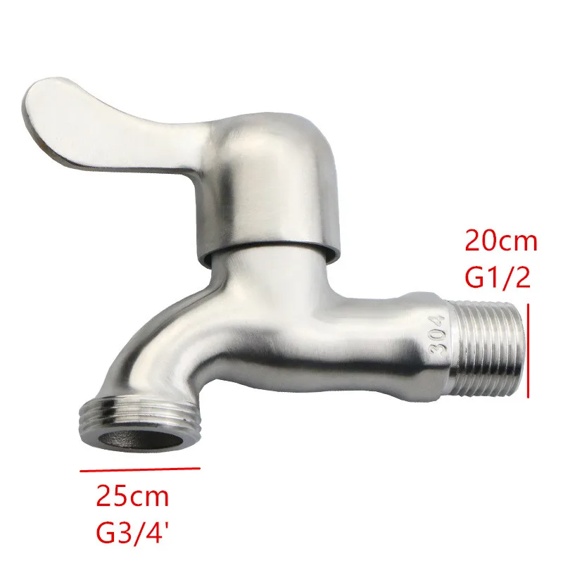 304 Stainless Steel  Washing Machine Faucet Laundry Bathroom Bibcock Garden Faucet  3/4' Washing Machine Tap Balcony Water Tap