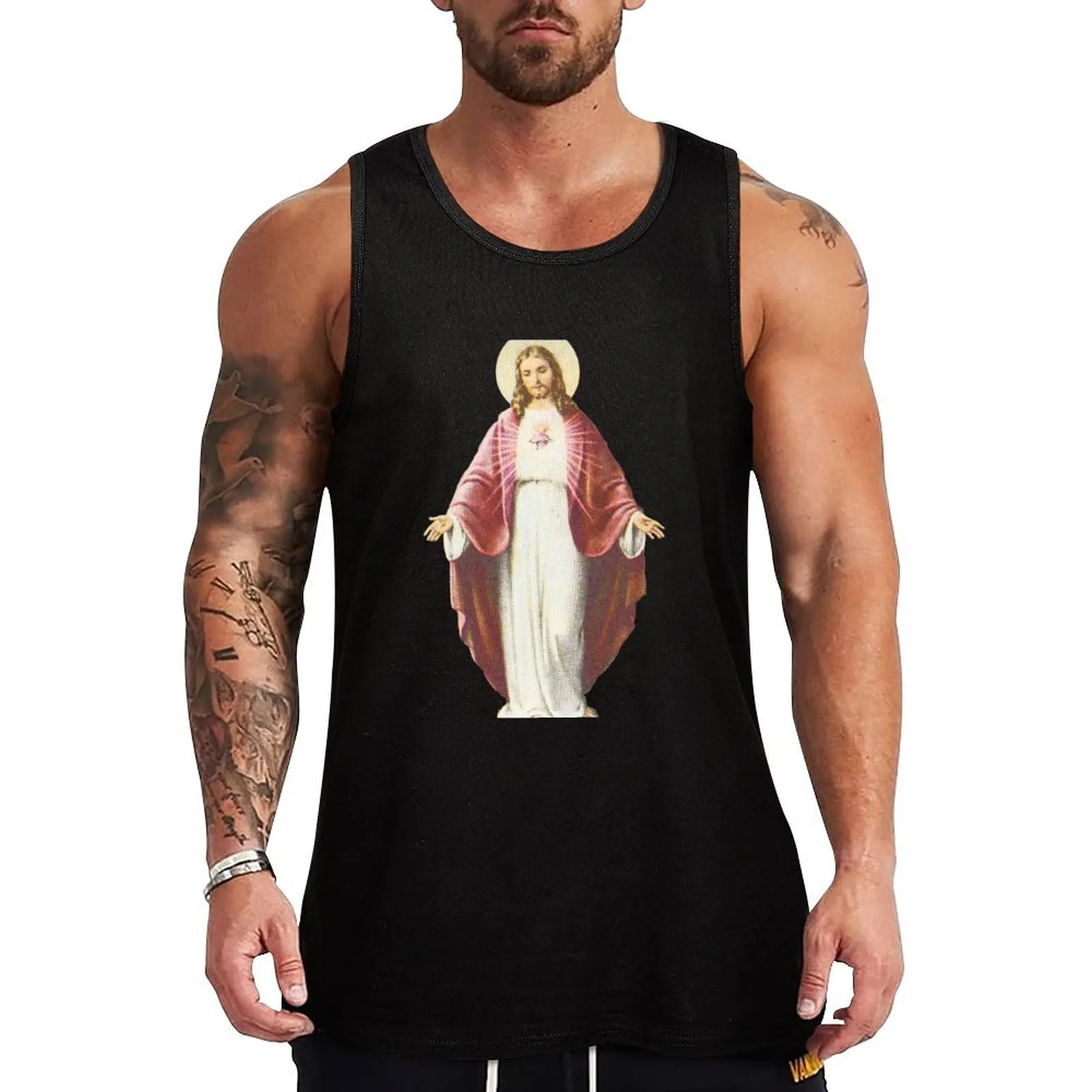

Jesus Tank Top gym clothes men sleeveless shirt man fashion 2025 man