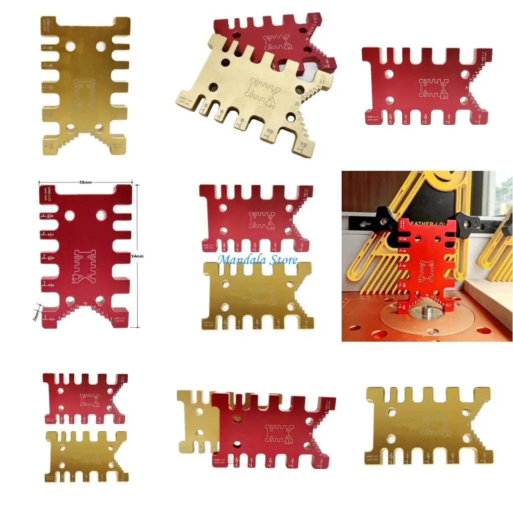 

U2JC Tenon Caliper Gauge Woodworking Measure Ruler Ruler for Woodworking Industrial Grade Ruler Guide