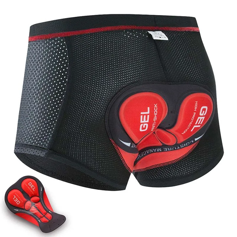 Breathable Cycling Shorts Underpants Gel Pad Shock Proof Bicycle Underpants Mountain Bike Road Bicycle Underpants Men\'s Shorts