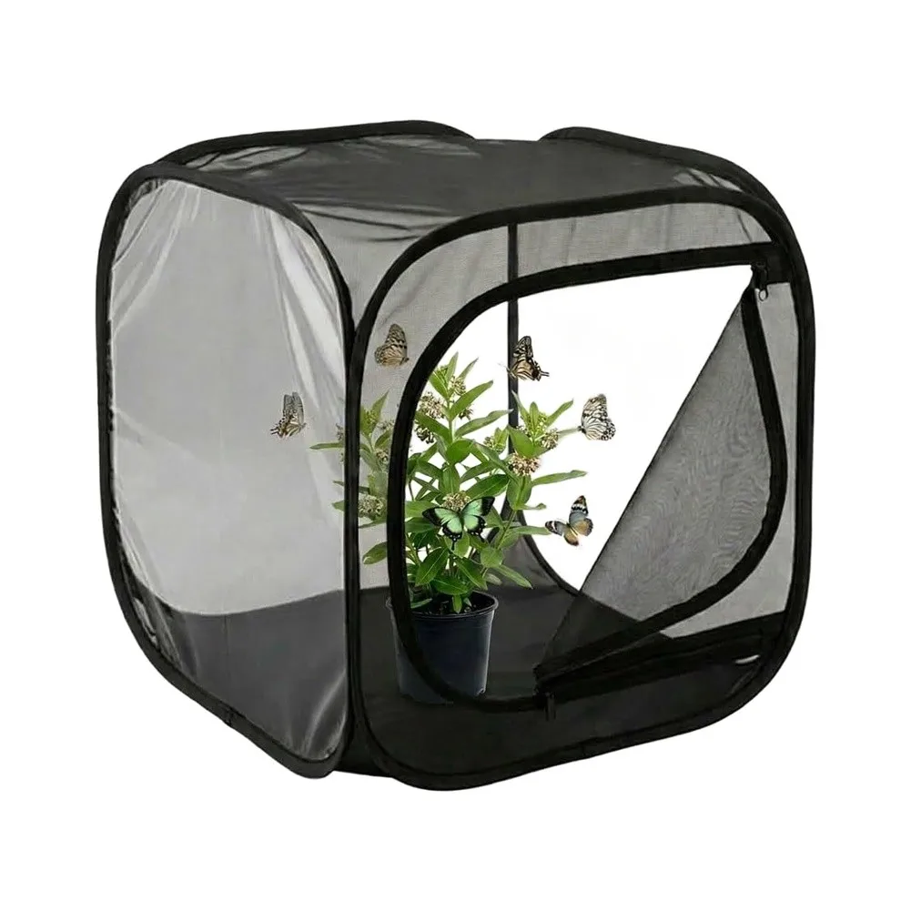 Portable Plant Shade Tent with Zippered Front for Ventilation Control Suitable for Patios Balconies and Backyard Gardens