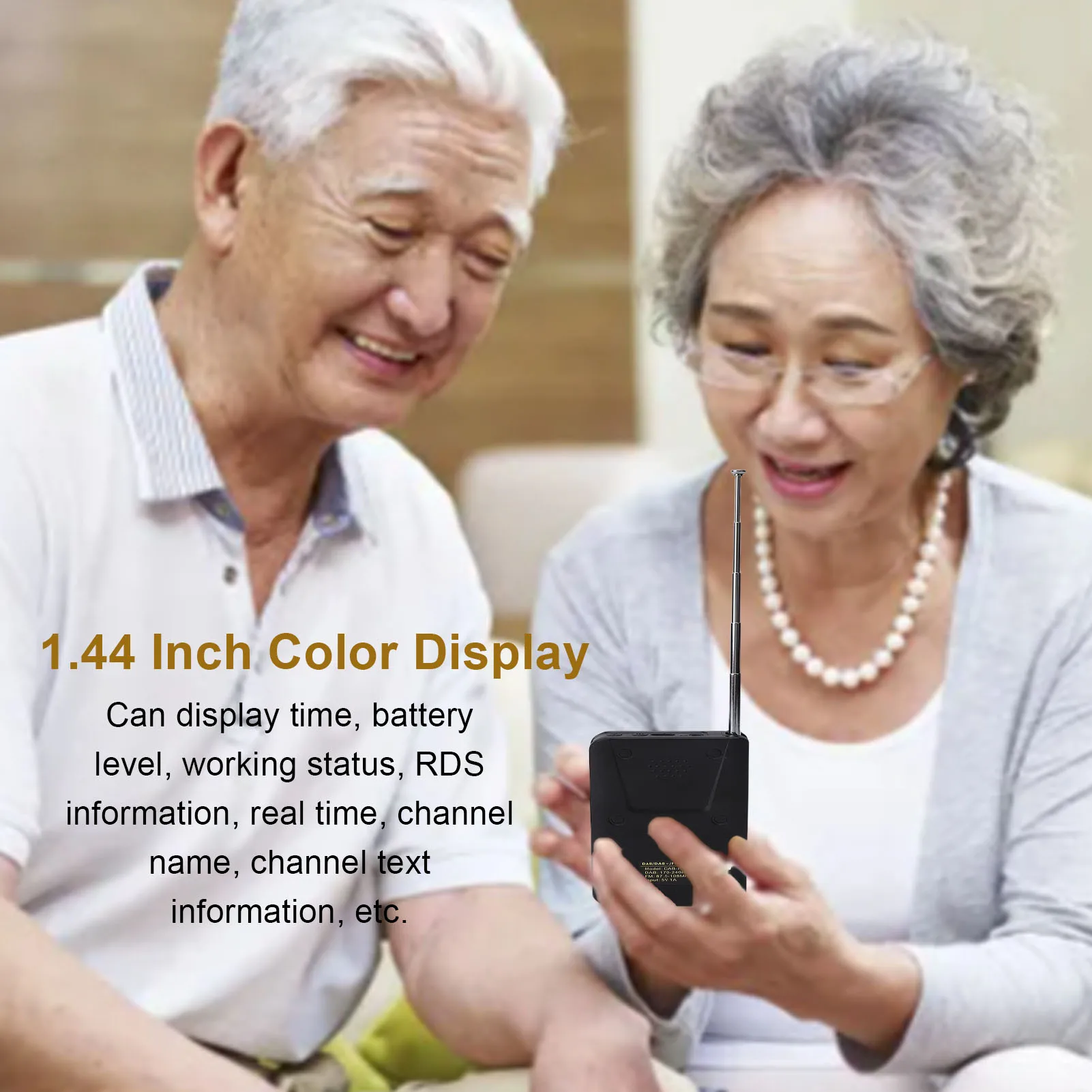 راديو DAB + FM محمول 3 في 1 تصميم LED شاشة ملونة راديو جيب محمول مدمج سمّاعات بلوتوث وبطاقة تخزين