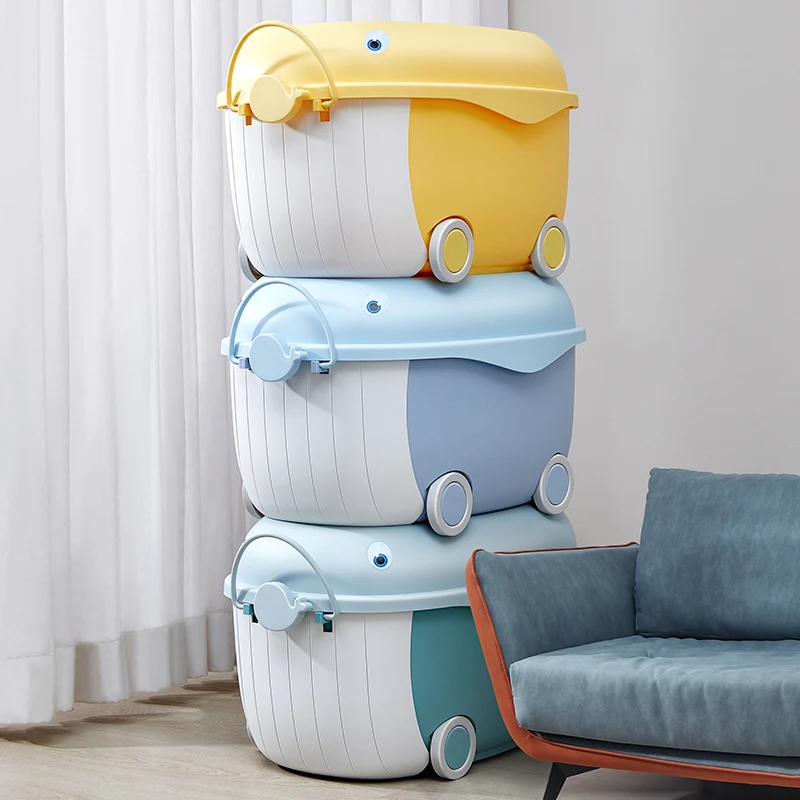 Au Cat Cute Cartoon Design Movable Plastic Toy Storage Boxes & Bins