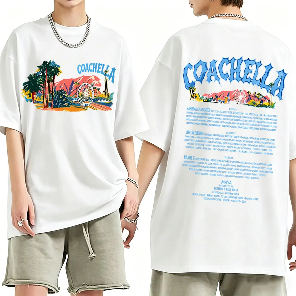 

Coachella 2026 Collection Indio California T-shirt Men Women Fashion Hip Hop Popular T Shirt Casual Oversized T-shirt Streetwear