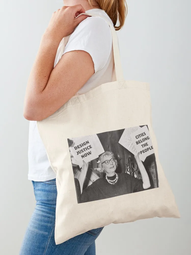 Jane Jacobs Design Justice Now Tote Bag Women's handbag canvas bags Handbags women Canvas Tote Bag