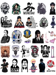 American Movie TV Wednesday Addams Clothing patches thermo-stickers for children Ironing applications