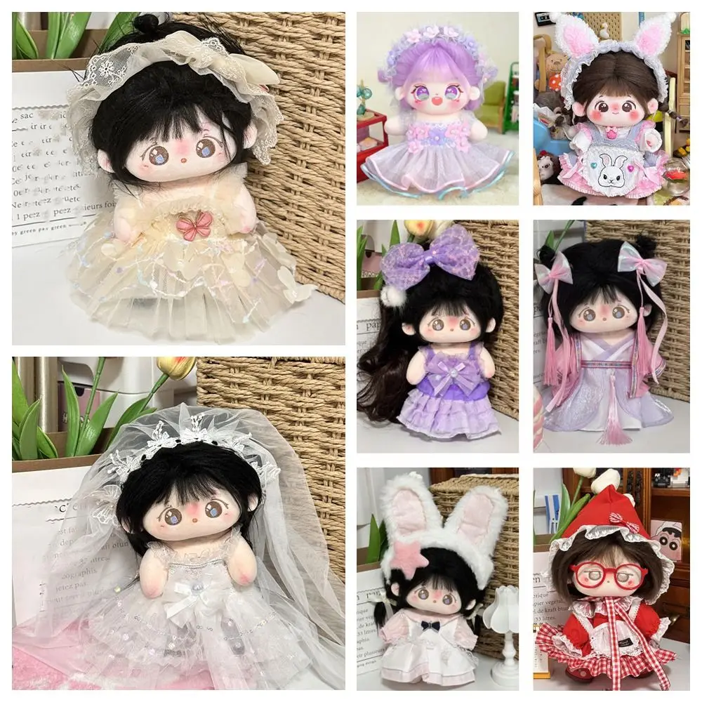 20CM Doll Clothes Multicolor Lolita Maid Attire Miniature Dress Suit Replacement Outfit Photo Props Doll Princess Dress Set