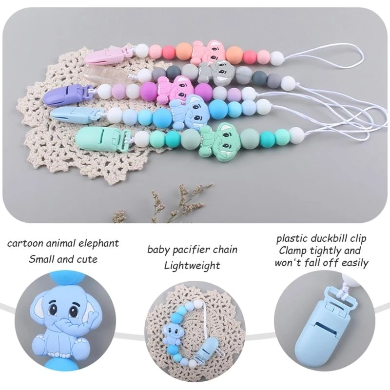 

J15U силиконовый зажим для соски с милыми животными для маленьких девочек и мальчиков, пустышка для прорезывания зубов, игрушка,