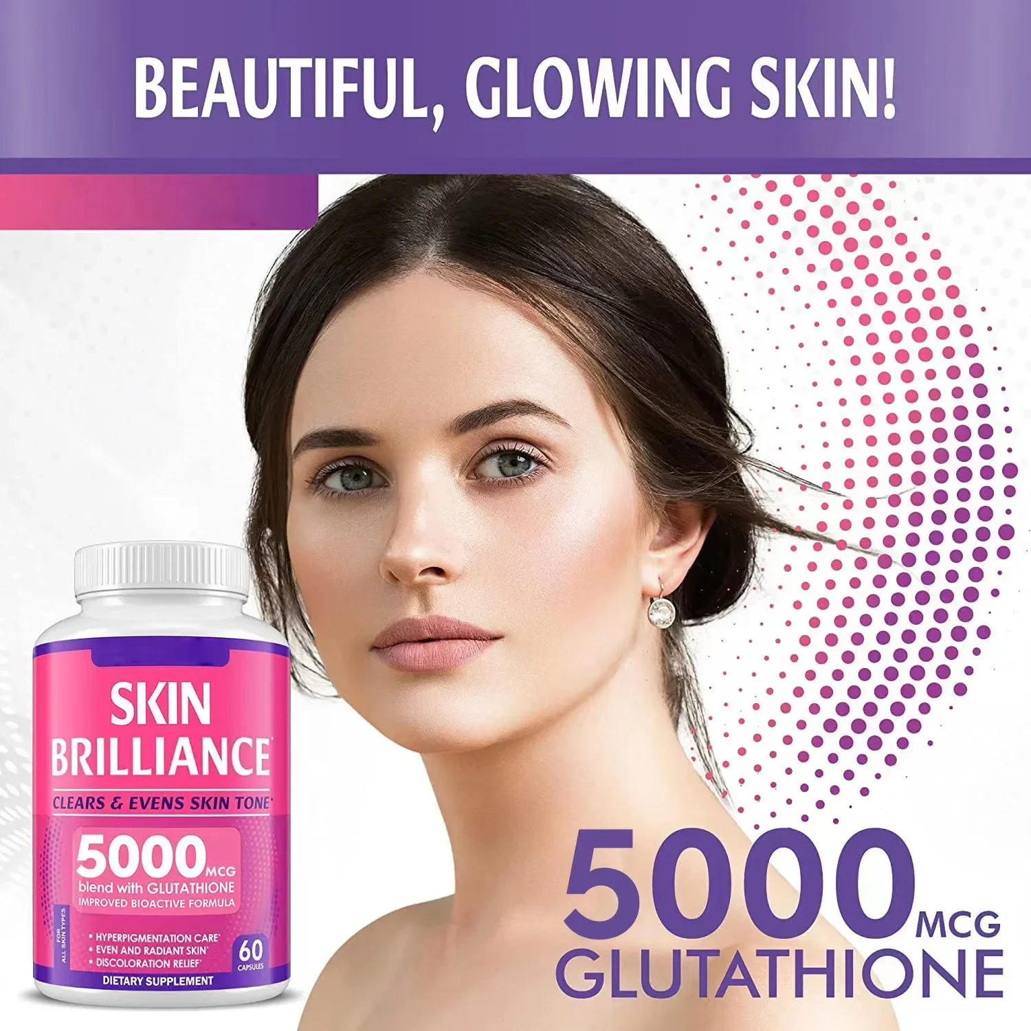 2 bottles of glutathione capsule health food