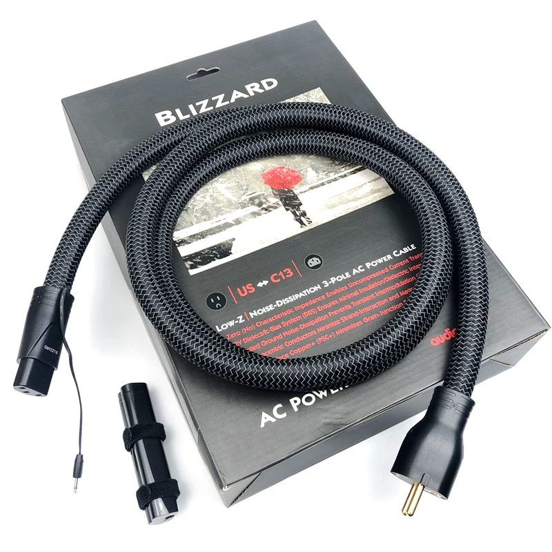 Blizzard High-Purity True-Concentric US /EU Plug HIFI Audio AC Power Cable with 72V Battery