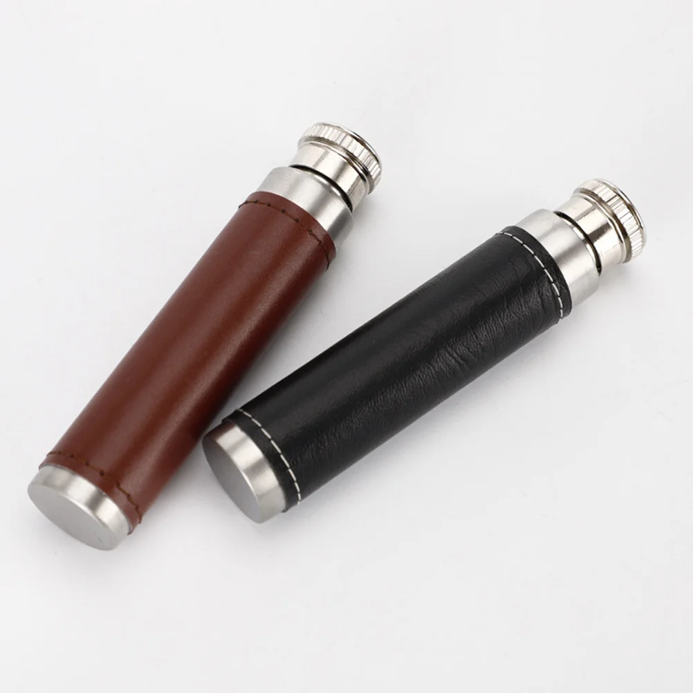 

1Pcs 1Oz Portable Wine Tube Stainless Steel Material Cover Creative Gift for Friends Black Silver Mini Wine Tube