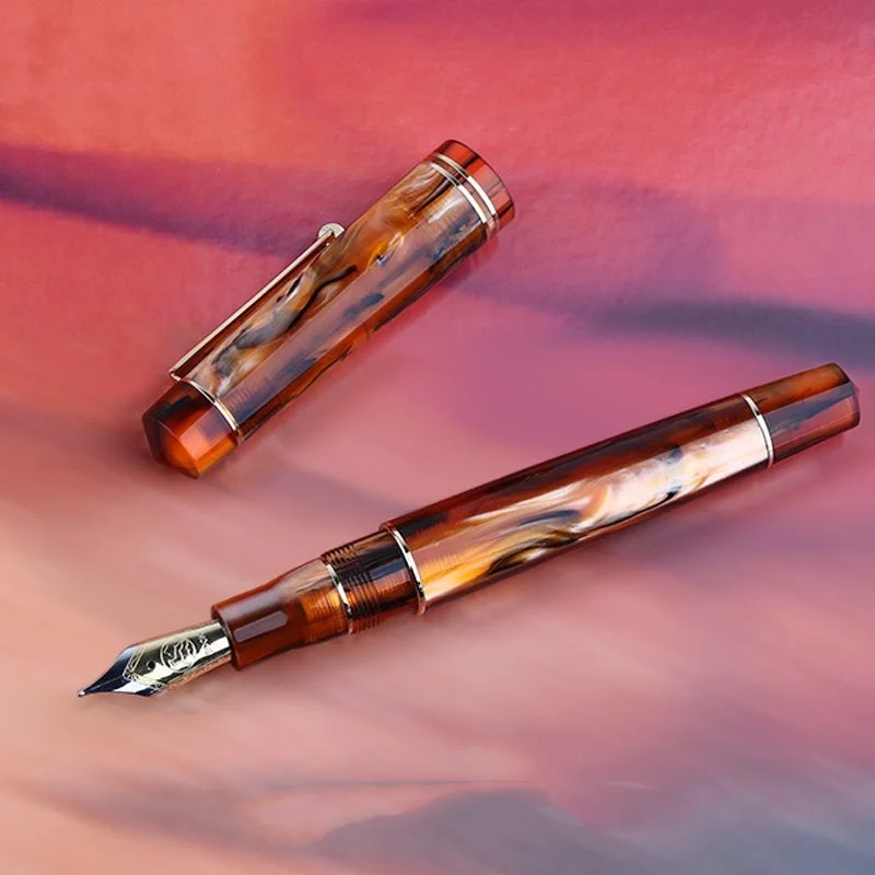 Moonman MAJOHN 万年筆 Majohn MoonMan M800 Fountain Pens Colorful Resin Luxury Design 0.5