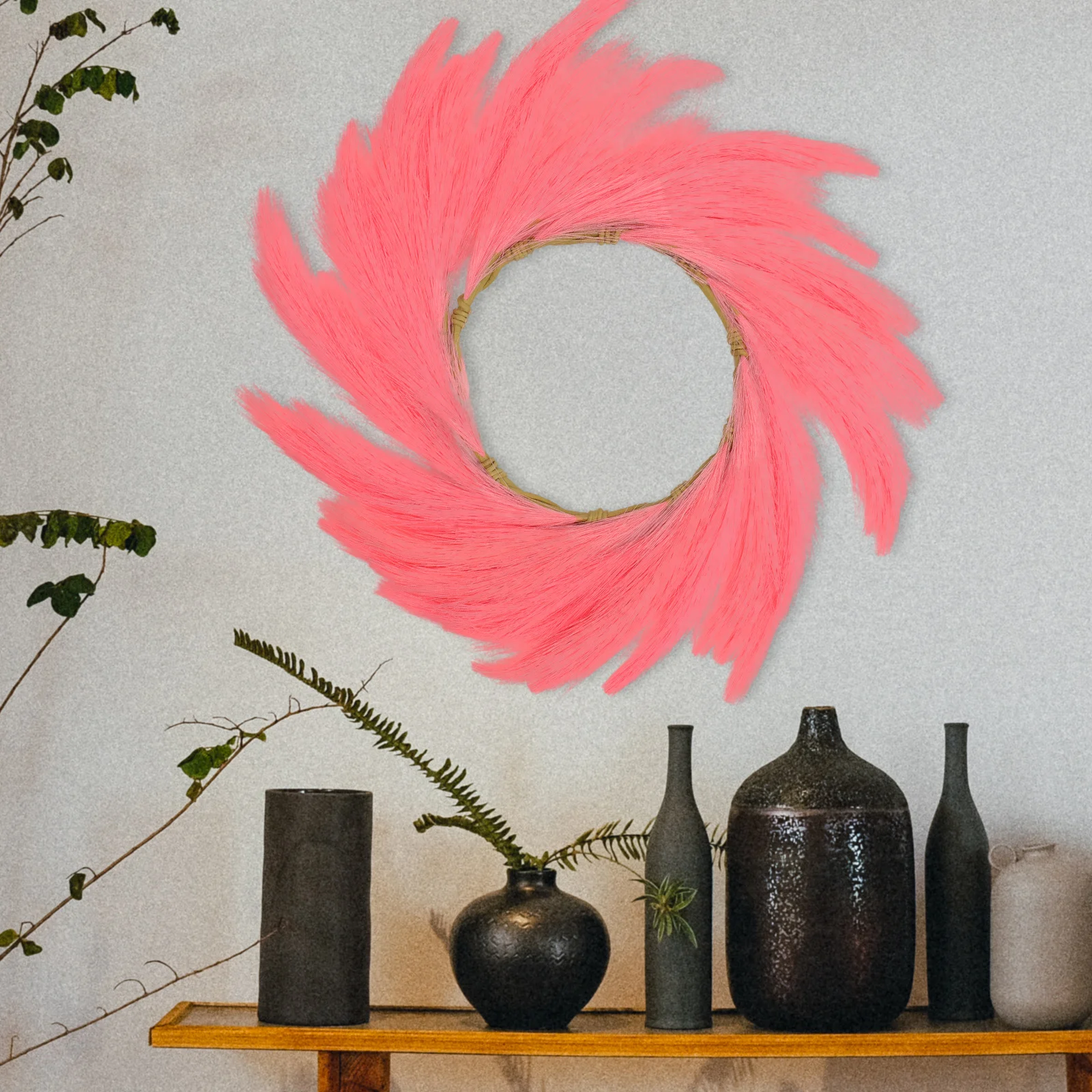 

Imitation Wreath Artificial Phragmites Decor Home Polyester Fall Decoration Simulated Wreath Stylish
