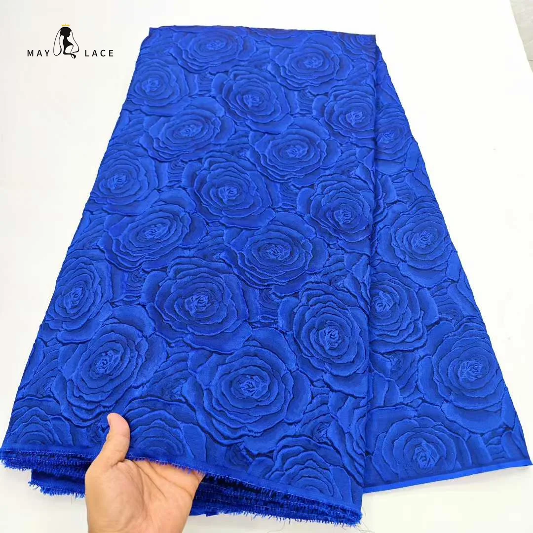 

Nigerian Jacquard Damask African Brocade Tulle Lace Fabrics 2025 New French Women Gilded Lace for Party Dresses Sewing Wedding