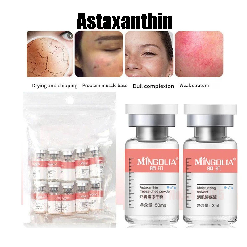 

Astaxanthin Serum Facial Whitening Moisturizing Hyaluronic Acid Essence Deep Repair Sunscreen Face Nourishing Organic Skin Care