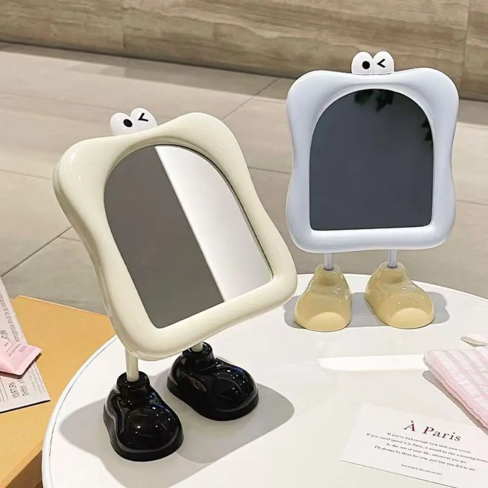 Makeup Mirrors, Desktop Standing Mirror, Cosmetics Mirrors Funny Detachable Stand Big Feet Home Decor Supplies Vanity Tools