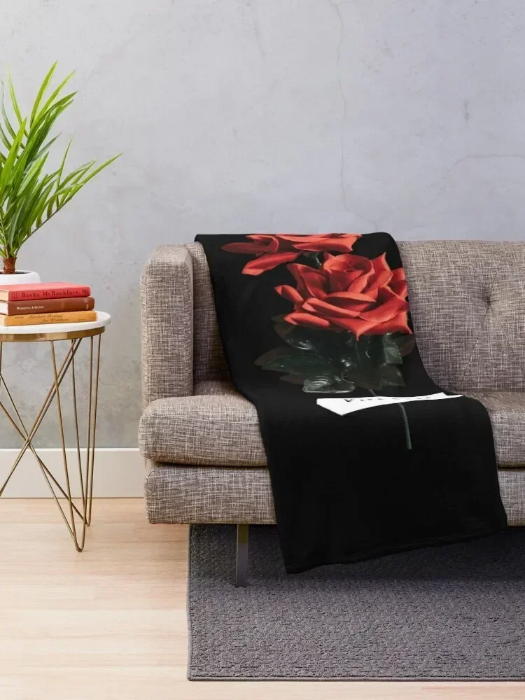 dm, violator aesthetic rose design Throw Blanket Blankets For Sofas Soft Plush Plaid Blankets