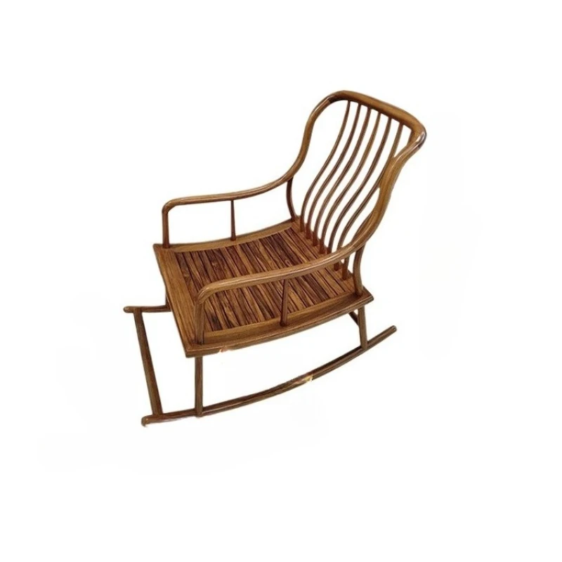 

Chinese ebony solid wood rocking chair adult recliner balcony home leisure rocking chair