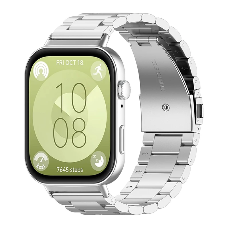 Pulseira de metal para huawei watch fit 3, pulseira de aço inoxidável para huawei watch fit 3, pulseira para huawei watch fit 3