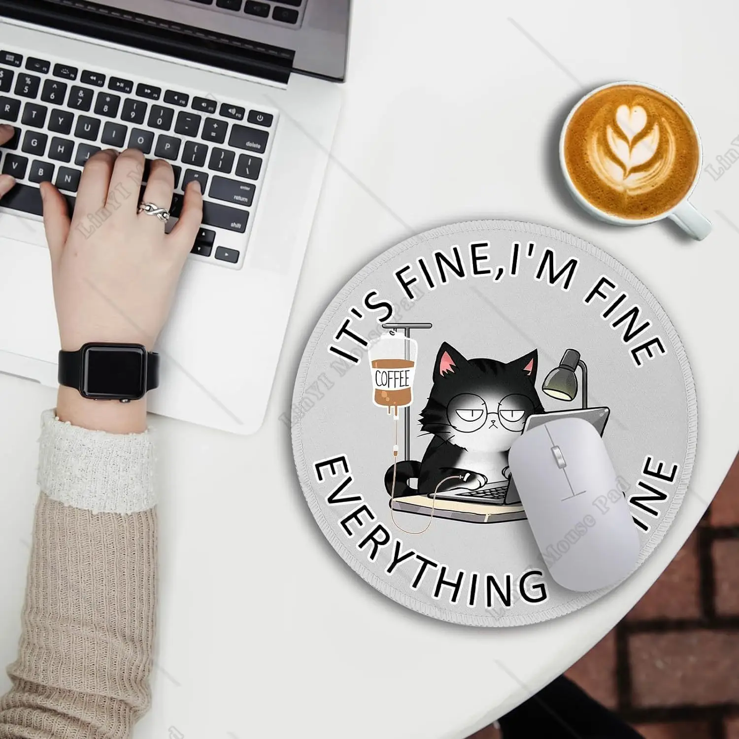 Imagem -02 - Gato Engraçado Pequeno Mouse Pad Bonito Mouse Pads para Jogos Trabalho Laptop Mini Tapete de Rato Personalizado Decoração de Casa Acessórios de Escritório