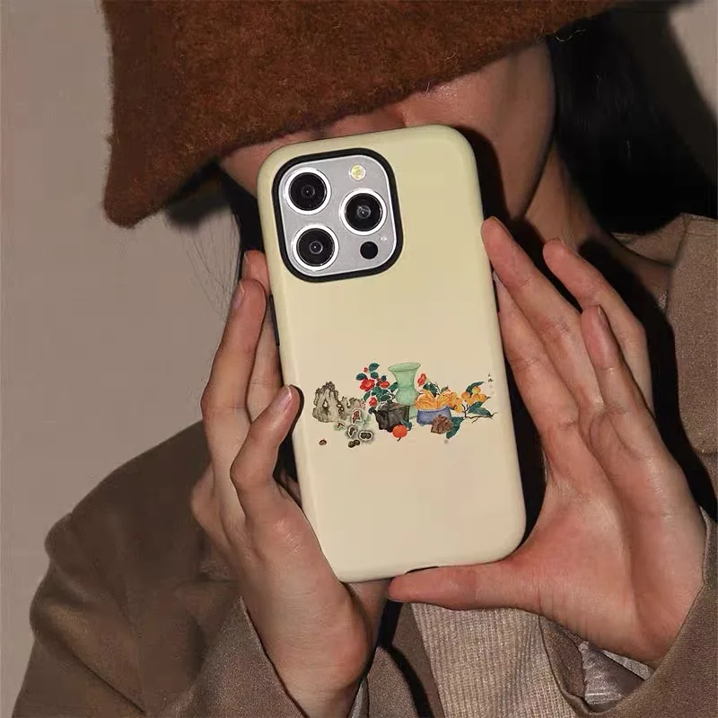 

Small Fruit Illustration Cartoon Phone Case for IPHONE 16 15 PRO MAX 14 13 12 11 PRO Acrylic TPU Two in One Mobile Phone Cases