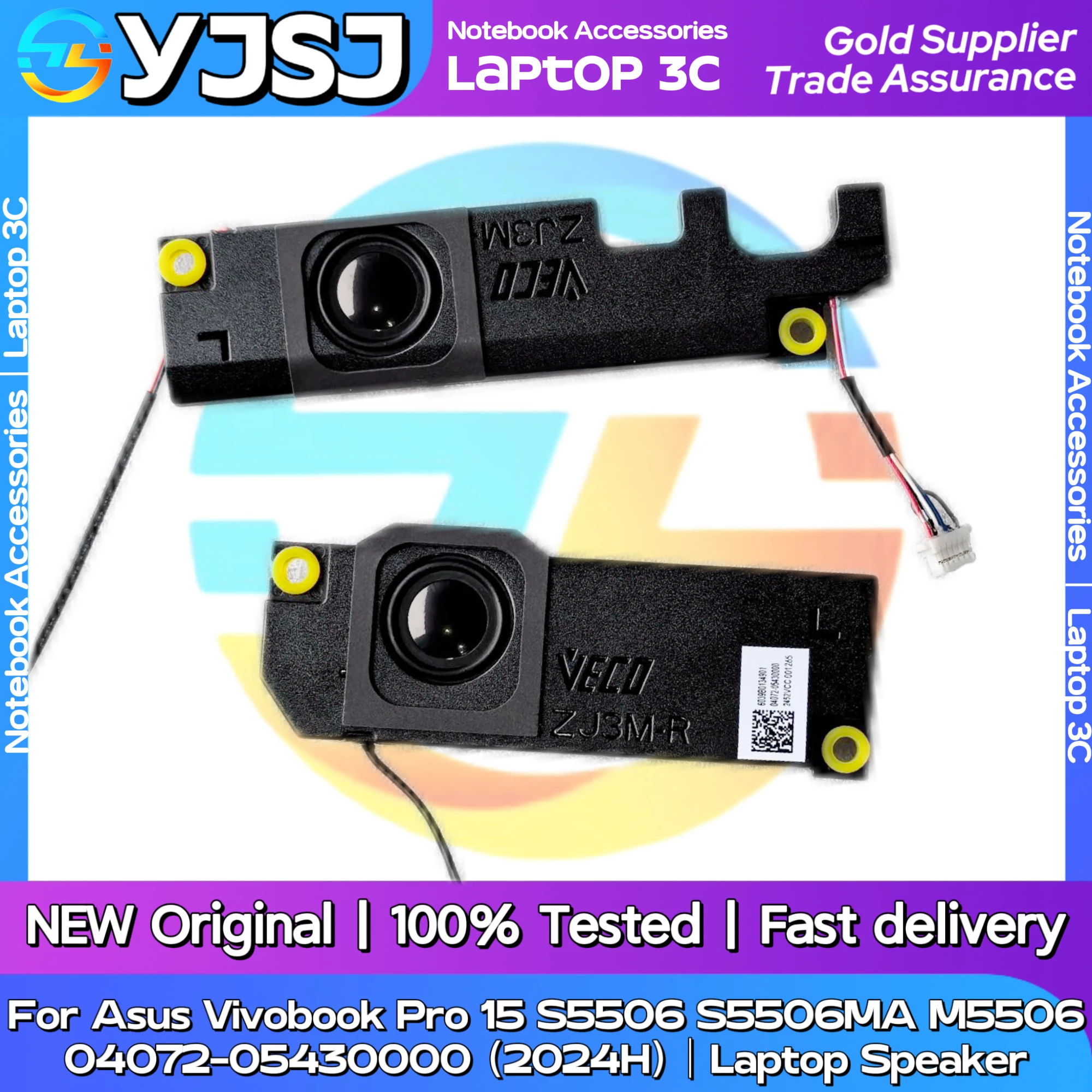 New Original Laptop Notebook Audio Speaker For Asus Vivobook Pro 15 S5506 S5506MA M5506 04072-05430000 （2024H）