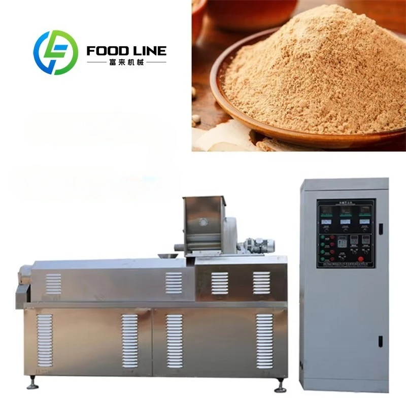 Automatic Baby Food Extruder Industrial Production Line for Puree Instant Porridge Nutritional Powder Customized