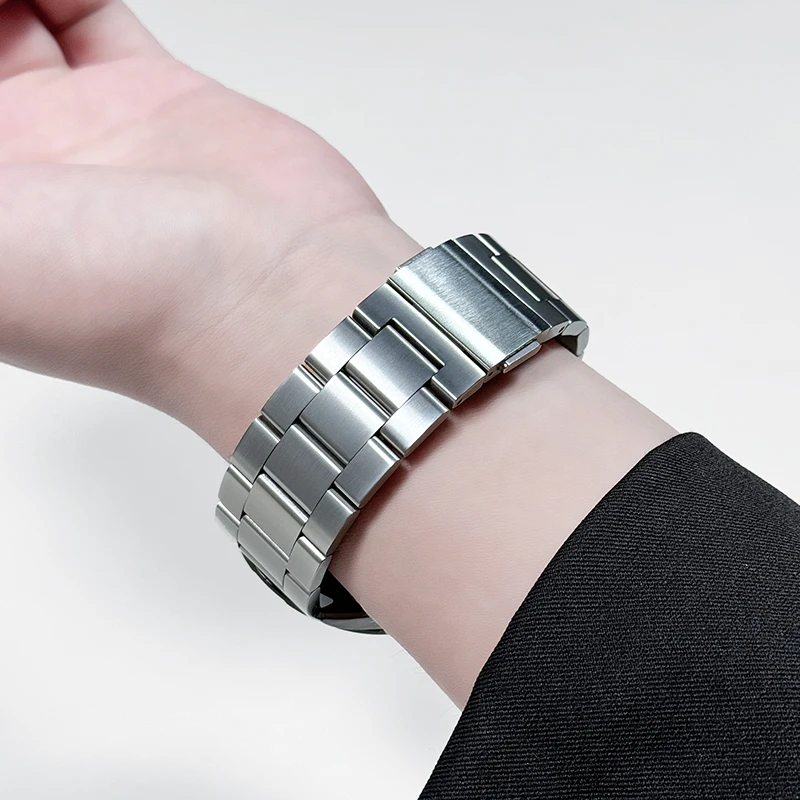 حزام من الفولاذ المقاوم للصدأ لساعة سامسونج جالاكسي 8 الكلاسيكية 46 مللي متر حزام ساعة معدني سوار كوريا لساعة سامسونج 8 40 مللي متر-44 مللي متر