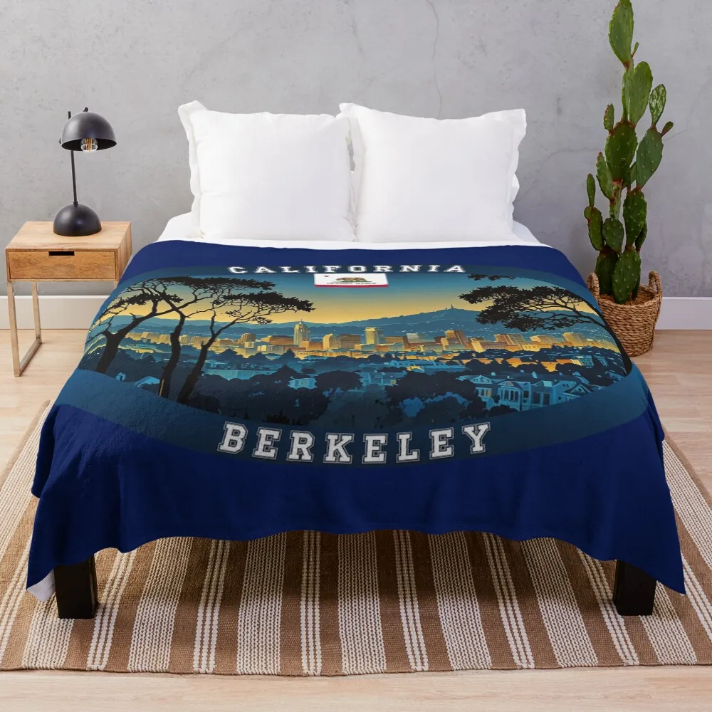 

Berkeley California Travel Throw Blanket for sofa valentine gift ideas Furry Bed Fashionable Blankets