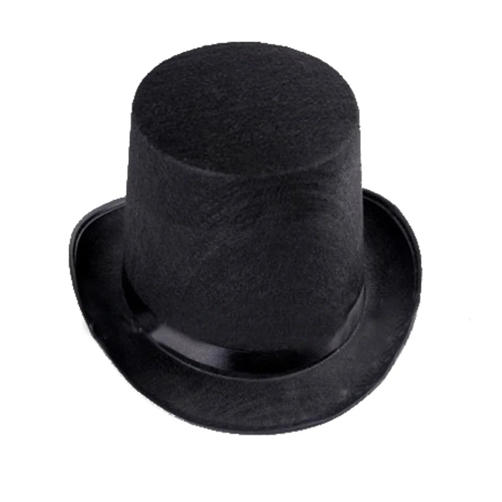 Kid Adult Christmas Magician Gentleman Baron Felt Top Hat Props Ball Dress Up Costume Party Supplies Steampunk Ringmaste Role