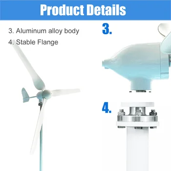 4000W vysoce výkonný generátor větrné turbíny Kompletní sada větrné energie Výstup 220V pro domácí spotřebiče Elektrický generátor Kempování 8 nejlepší prodej větrná turbína pro dům - №3