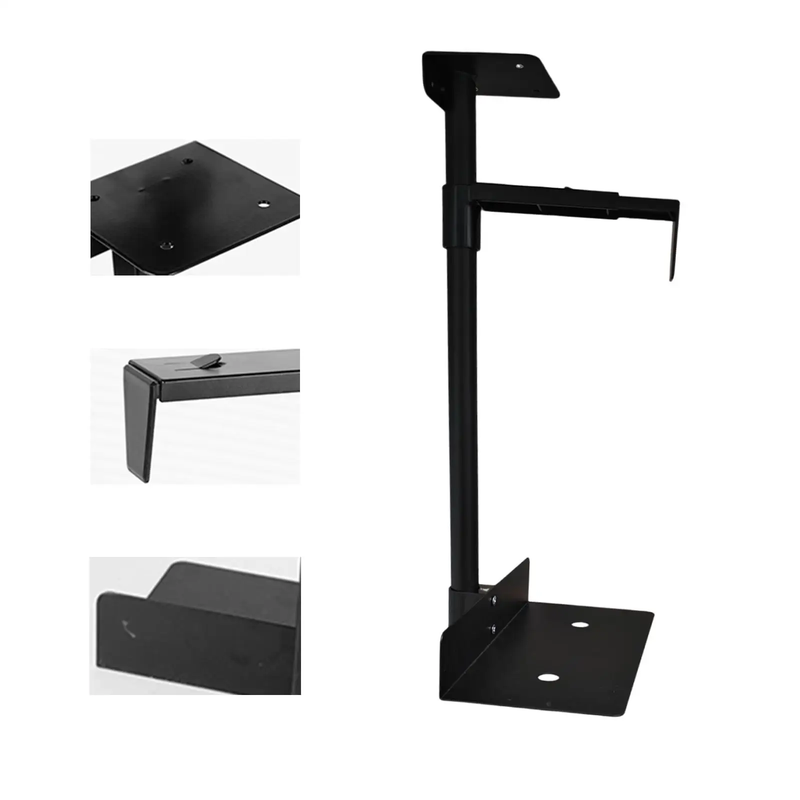 Steel Computer Case Holder Under Desk Mount Adjustable Width Height Hanger for PC Tower Stand Gaming Desk Organization