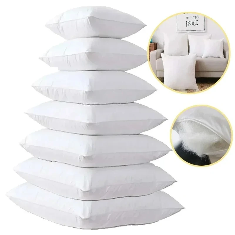 

35/40/45/50/55/60/65cm Home Cushion Inner Filling Cotton-padded Pillow Core for Sofa Car Soft Pillow Cushion Insert Cushion Core