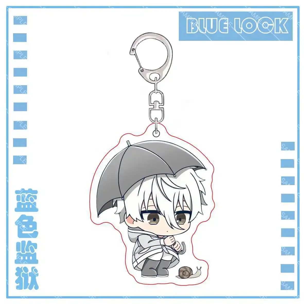 BLUE LOCK Q-version Keychain Anime Acrylic Pendant Isagi Yoichi Bachira Meguru Kunigami Rensuke Chigiri Hyoma Nagi Seishiro Gift