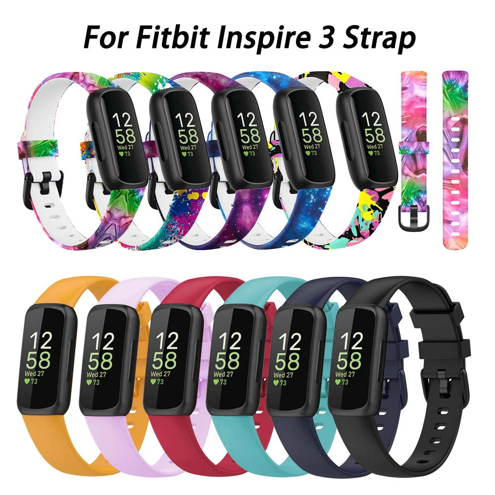 

For Fitbit Inspire 3 Silicone Wristband Strap For Fitbit Inspire 3 Smart Watch Bracelet Watchband For Inspire3 Correa (No Watch）