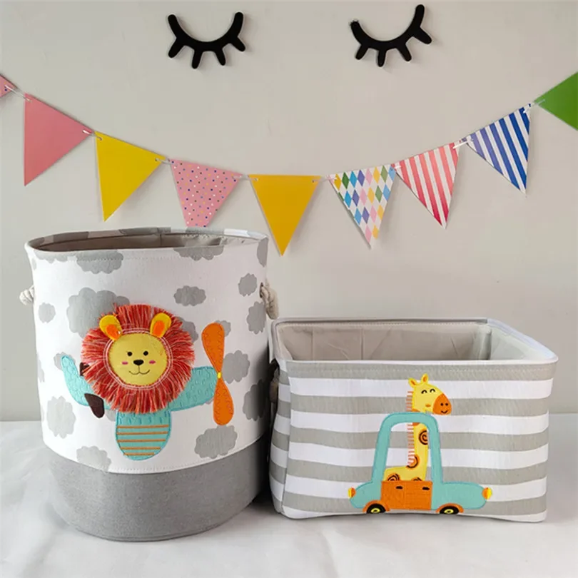 Foldable Laundry Basket for Dirty Clothes for Kids Baby Children Toys Canvas Wasmand Large Storage Hamper Office Home Organizer