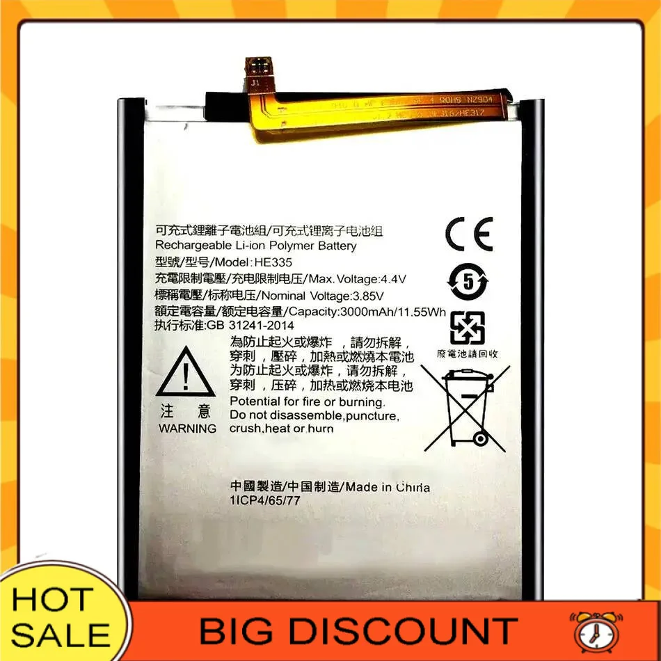 

Mobile Phone Battery HE335 3000Mah For Nokia 6 TA-1000 TA-1003 TA-1021 TA-1025 TA-1033 TA-1039