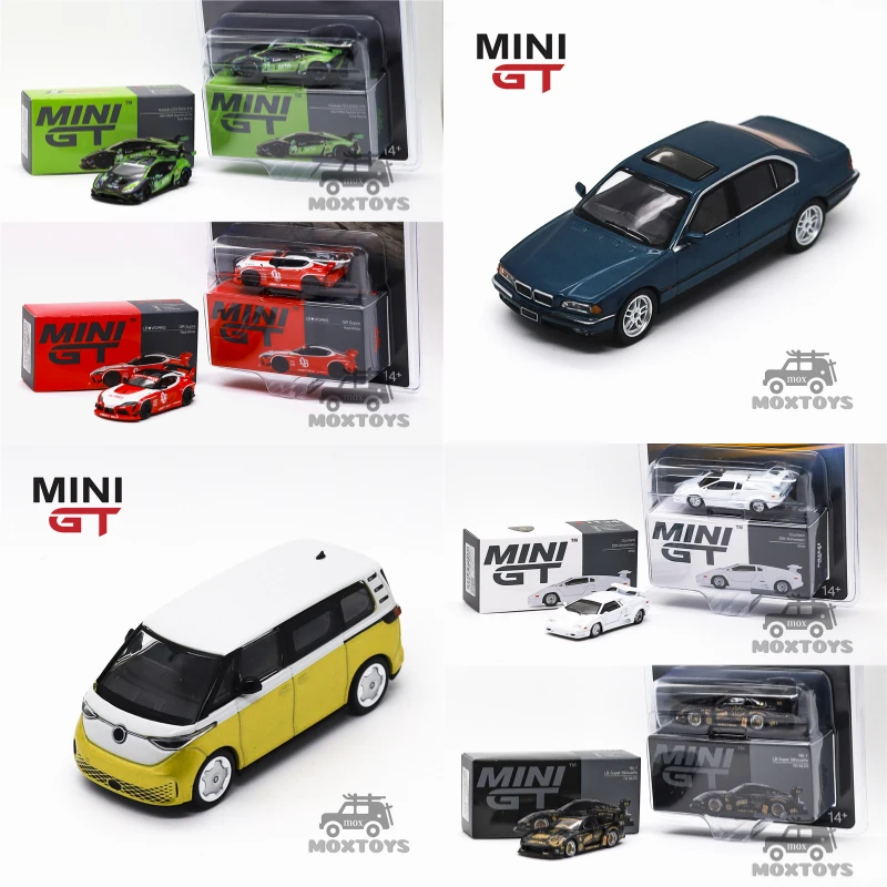 

MINI GT 1:64 750IL Huracán Supra ID.Buzz Countach 25th Anniversary RX-7 LB-Super Коллекционная модель автомобиля из литого металла