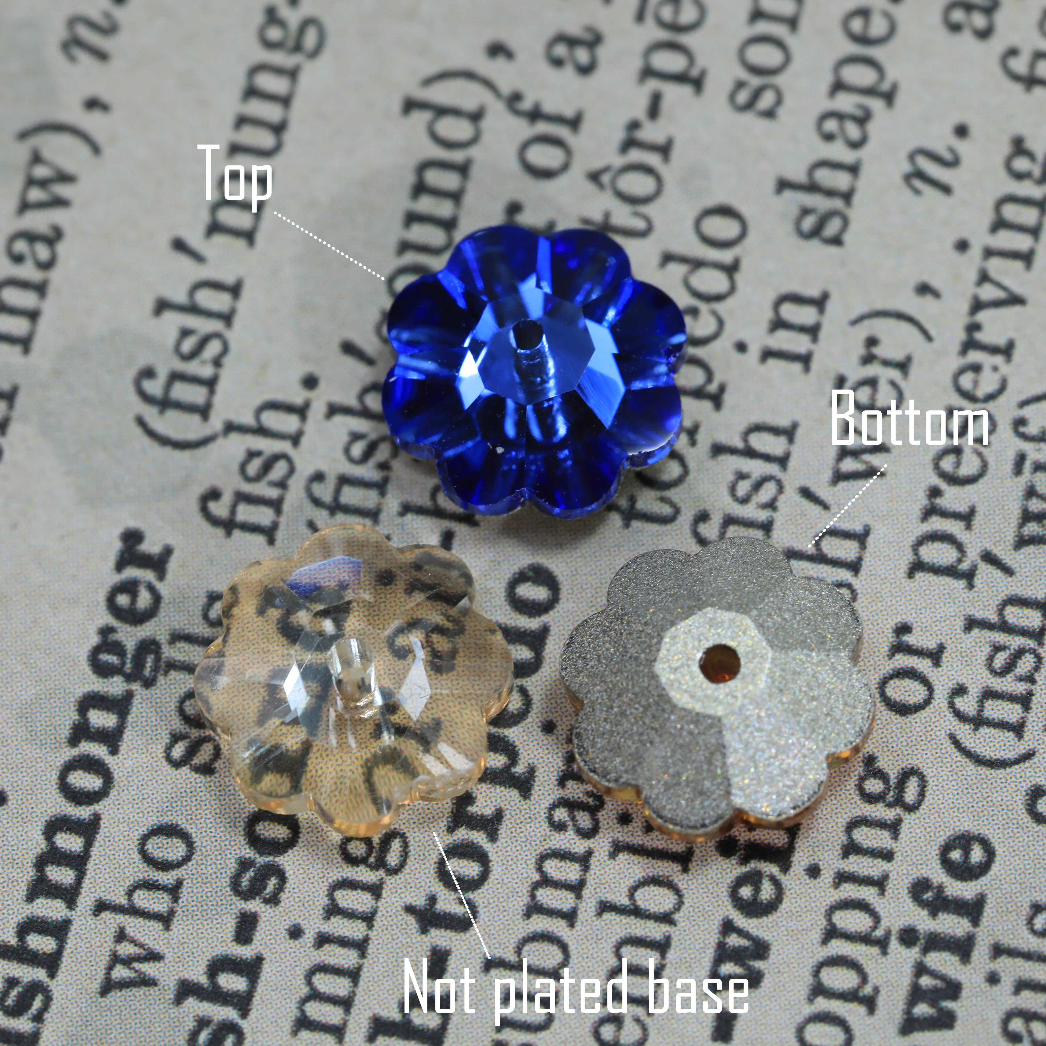 Strass-Margeriten-Lochrosen-Aufnähsteine, Glitzerkristall, funkelnde Glassteine zum Aufnähen für DIY-Kleidung und Hochzeitskleider – Detail 4