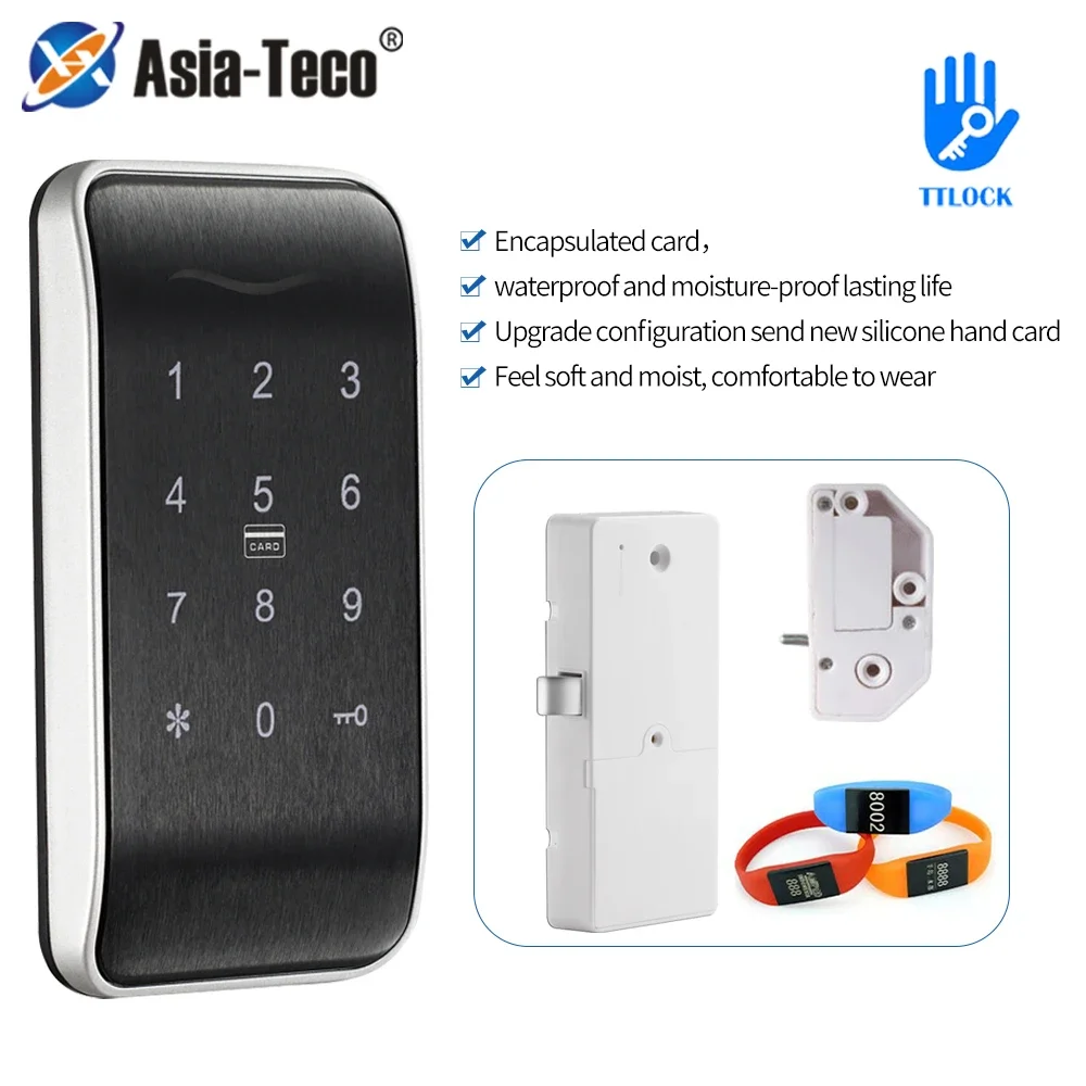 

TTLOCK APP Wireless Access Control Digital Keypad Phone/RFID/Card Password Cabinet Lock Drawer Sauna Electronic Lock for Lockers