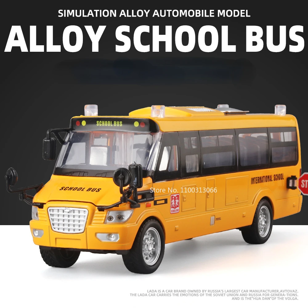 

1/32 Alloy American School Bus Model Car Die Casts Vehicle Model Toys with Light and Sound School Bus for Child Birthday Gifts