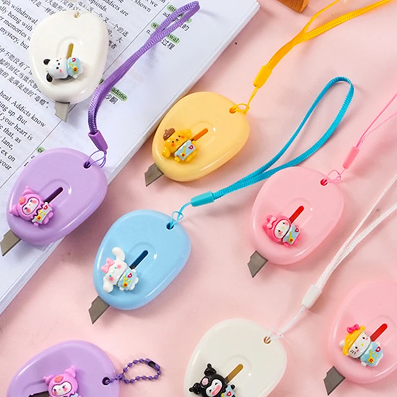 Creative Cartoon Kawaii Portable Utility Knife Cute Mini Portable Sharp Open-box Artifact Paper Cutting Blade Stationery