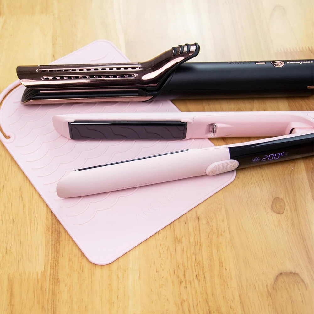 Flat Iron Silicone Mat and Travel Case