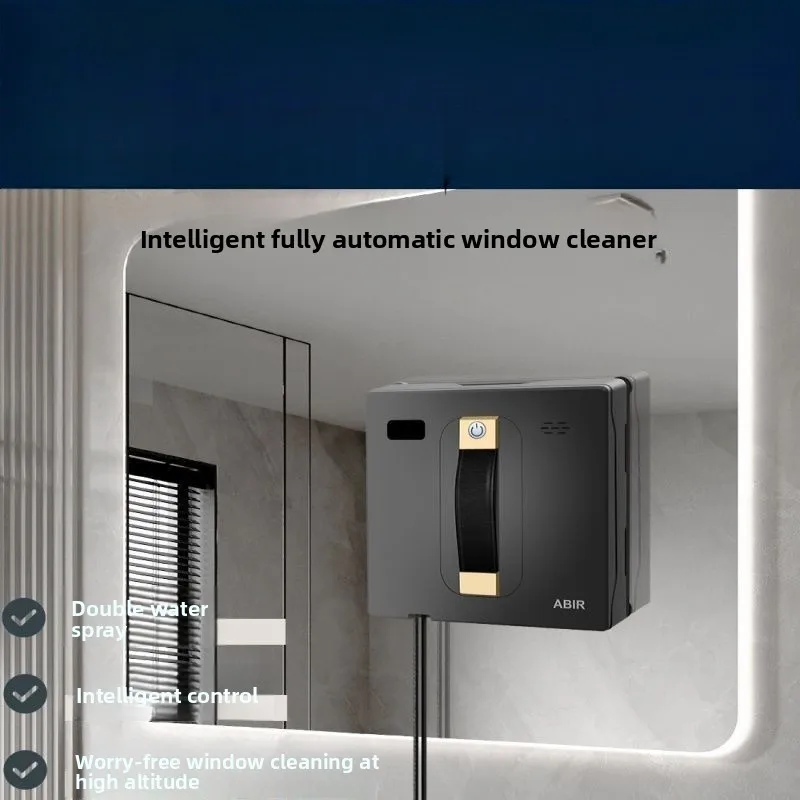 

Robot Window Cleaner ABIR WD8Dual Water SpraySmart MemoryHigh Vacuum SuctionLaser Sensor Home Wall Glass Cleaning Robot