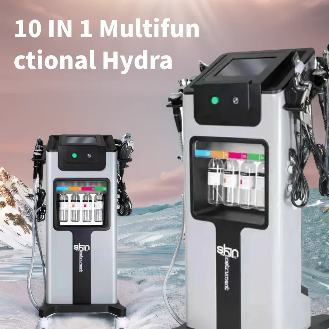 

10 in 1 Hydra Dermabrasion Machine Facial Oxygen Cleaning Machine Skin Care Tightening Water Peeling Beauty Equipment