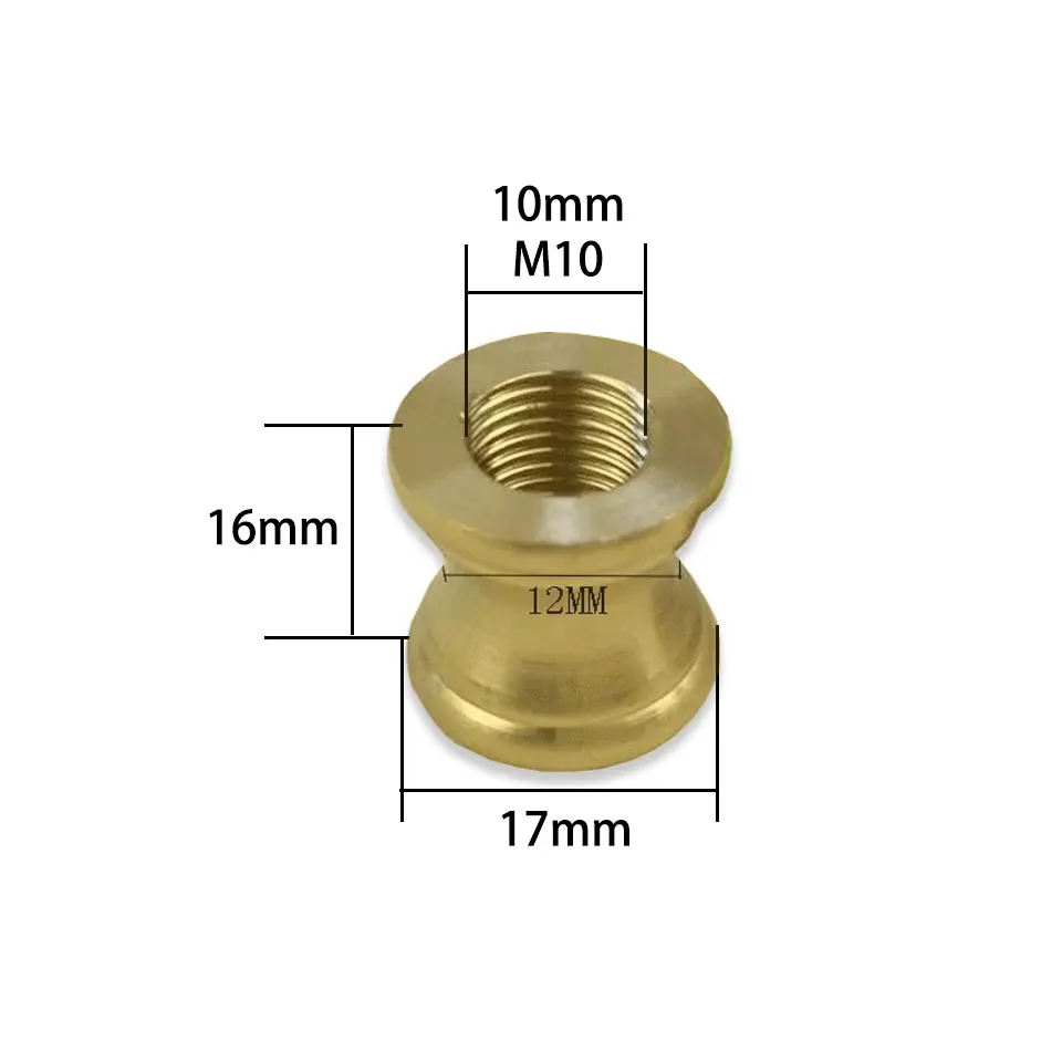 M10 Internal Tooth Pure Brass I-shaped Joint Medium Hole I-shaped T-shaped Thick Gasket connector Screw Nut