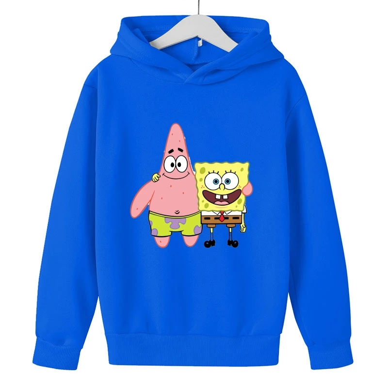 Autumn winter spongebob cartoon sports Hoodies sweater Patrick star sweater Children's clothes street jacket Anime Sweatshirt