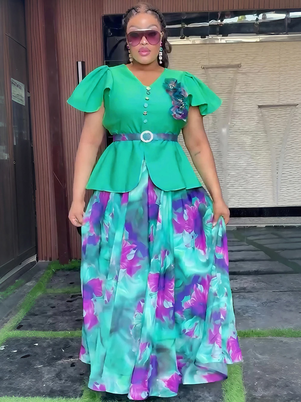 فساتين أفريقية للنساء حفلة ثوب مسائي أنقرة Dashiki طباعة الشيفون ماكسي رداء 2025 أفريقيا الملابس رداء الأفريقي فام #3