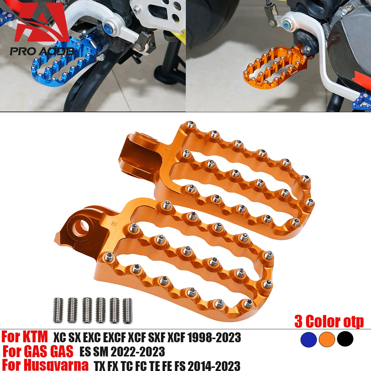 

Premium Quality Motorcycle Foot Pegs FootRest For KTM EXC EXC-F SX SX-F125-500 For Husqvarna TC FC TE FE TX FX 2006-2017