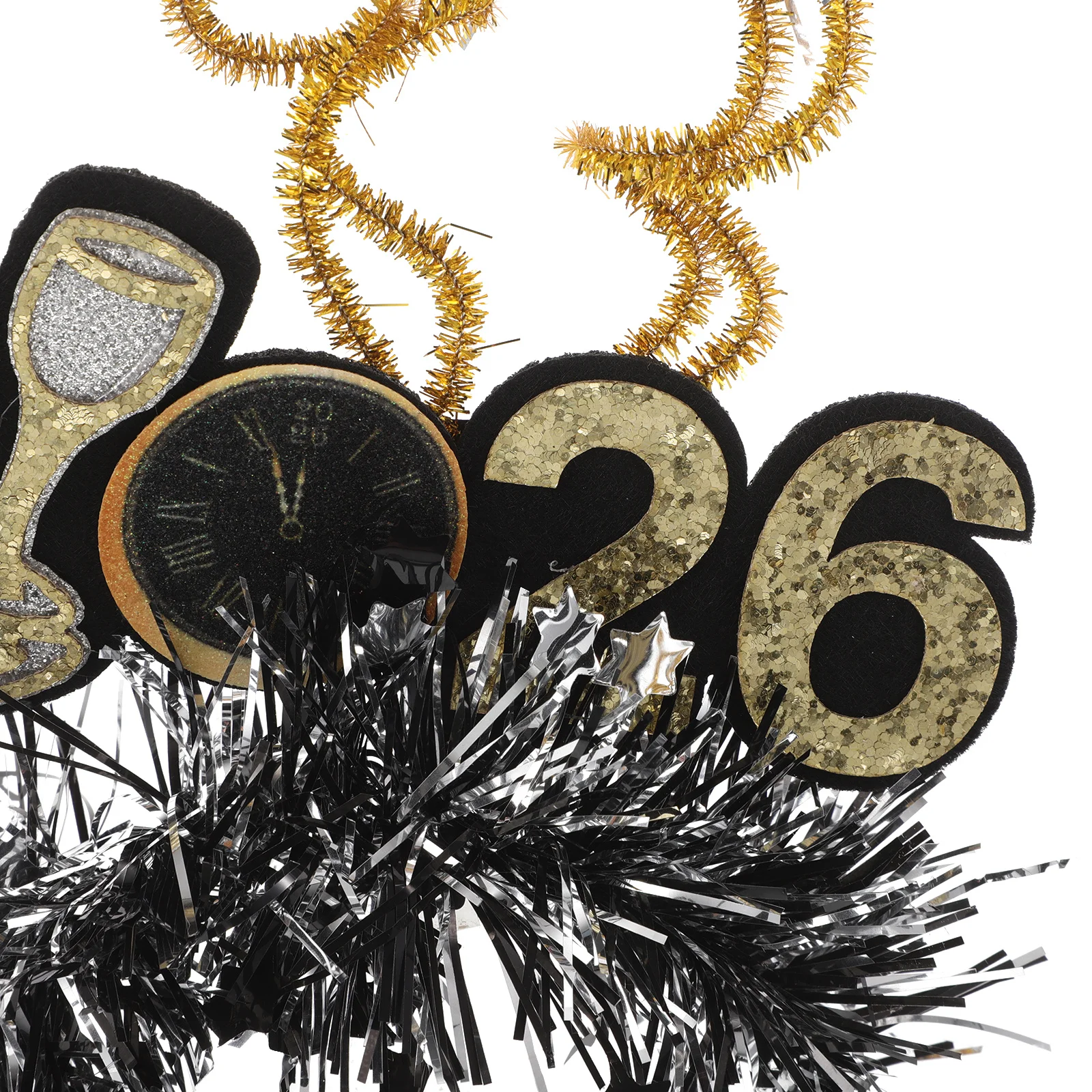 3 قطعة عقال ليلة رأس السنة سباركلي ستار الترتر الزخرفية الشعر هوب ل 2026 مهرجان الحفلات النساء السنة الجديدة اكسسوارات الحفلات